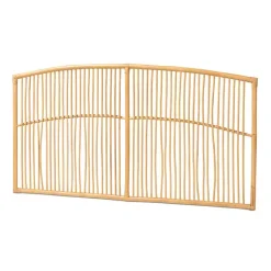Kirklands Home Vertical Weave Rat Queen Headboard Tan