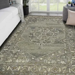 Kirklands Home Vestige Camel Hand-Tufted Area Rug, 5x7 Gray Outlet