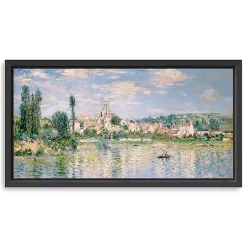 Kirklands Home Vetheuil in Summer Framed Canvas Art Print Blue Clearance