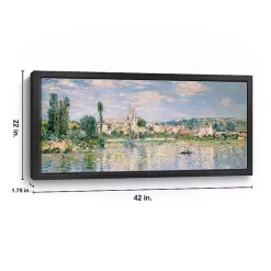 Kirklands Home Vetheuil in Summer Framed Canvas Art Print Blue Clearance