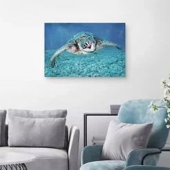 Kirklands Home Vibrant Sea Turtle Canvas Art Print Best