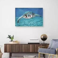 Kirklands Home Vibrant Sea Turtle Canvas Art Print Best