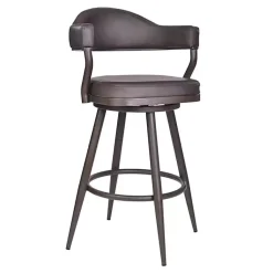 Kirklands Home Vintage Faux Leather Justin Bar Stool Brown Sale