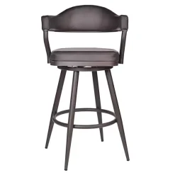 Kirklands Home Vintage Faux Leather Justin Bar Stool Brown Sale