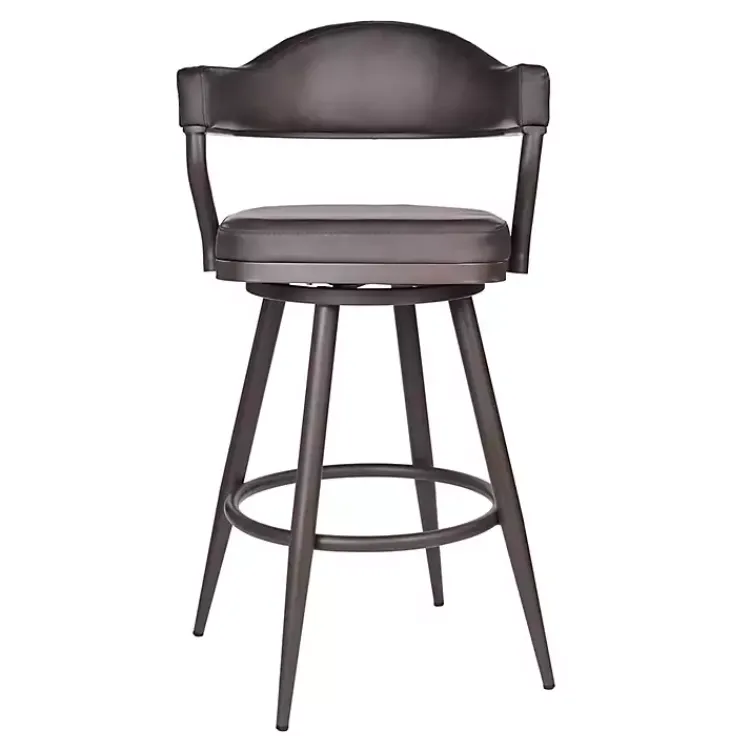 Kirklands Home Vintage Faux Leather Justin Bar Stool Brown Sale