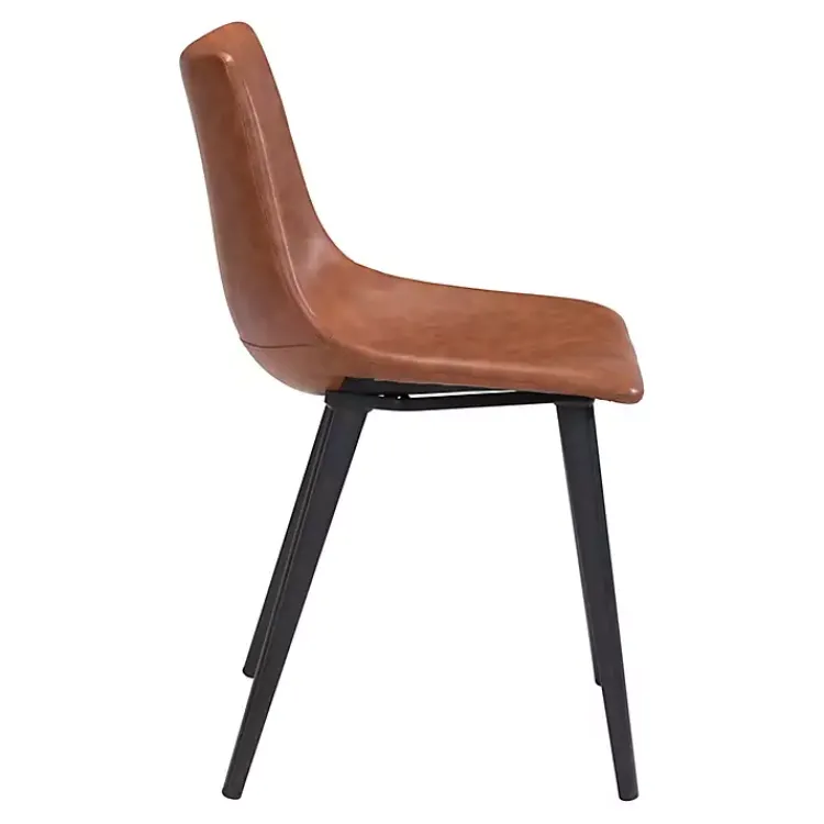 Kirklands Home Vintage Faux Leather Dining Chairs, Set of 2 Brown Sale