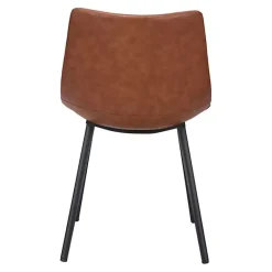 Kirklands Home Vintage Faux Leather Dining Chairs, Set of 2 Brown Sale