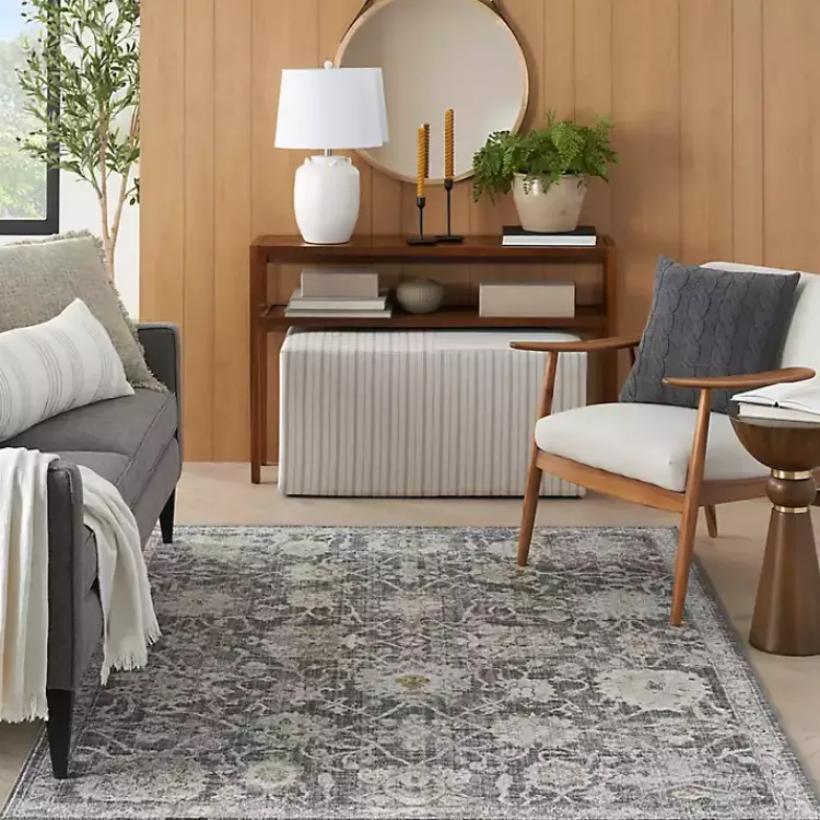 Kirklands Home Vintage Charcoal Oushak Area Rug, 5x7 Gray Online