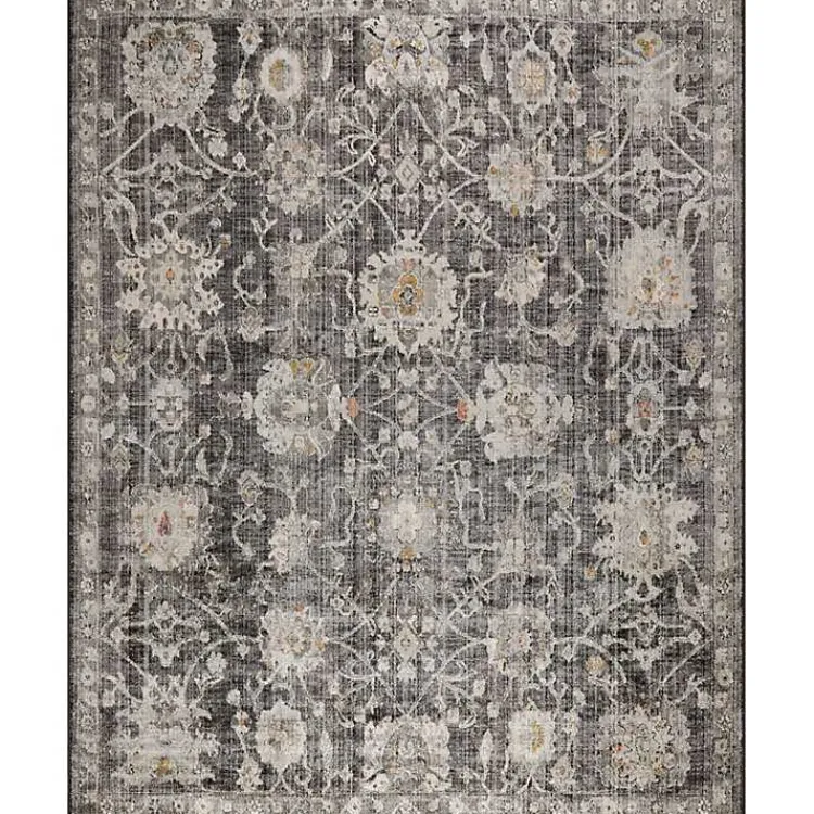 Kirklands Home Vintage Charcoal Oushak Area Rug, 8x10 Gray Clearance
