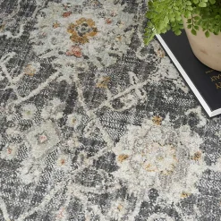 Kirklands Home Vintage Charcoal Oushak Area Rug, 8x10 Gray Clearance
