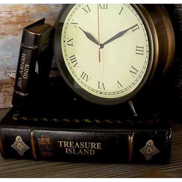 Baskets & Boxes>Kirklands Home Vintage Classics Faux Leather Book Boxes, Set of 3 Brown