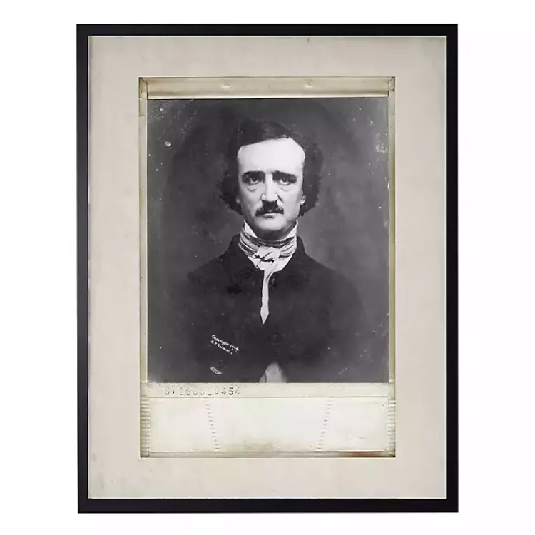 Halloween>Kirklands Home Vintage Edgar Allan Poe Halloween Wall Plaque