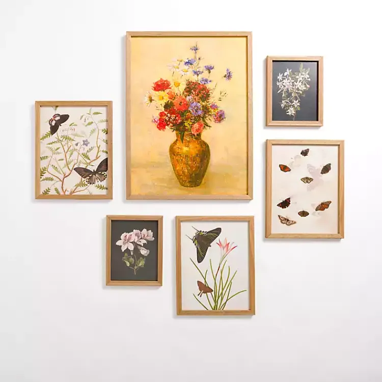 Kirklands Home Vintage Floral Framed Art 6-pc. Gallery Set Multi Discount