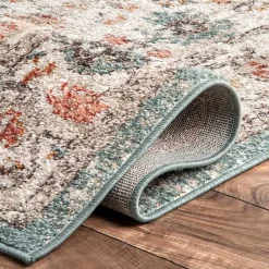Kirklands Home Vintage Floral Lenore Area Rug, 5x7 Multi Hot