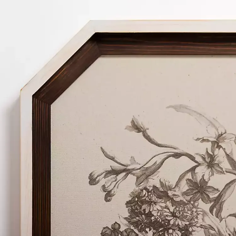 Kirklands Home Vintage Floral Octagon Framed Art Print Best