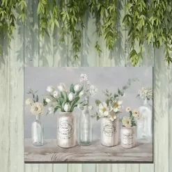 Kirklands Home Vintage Floral Vases Outdoor Canvas Art Print Sale