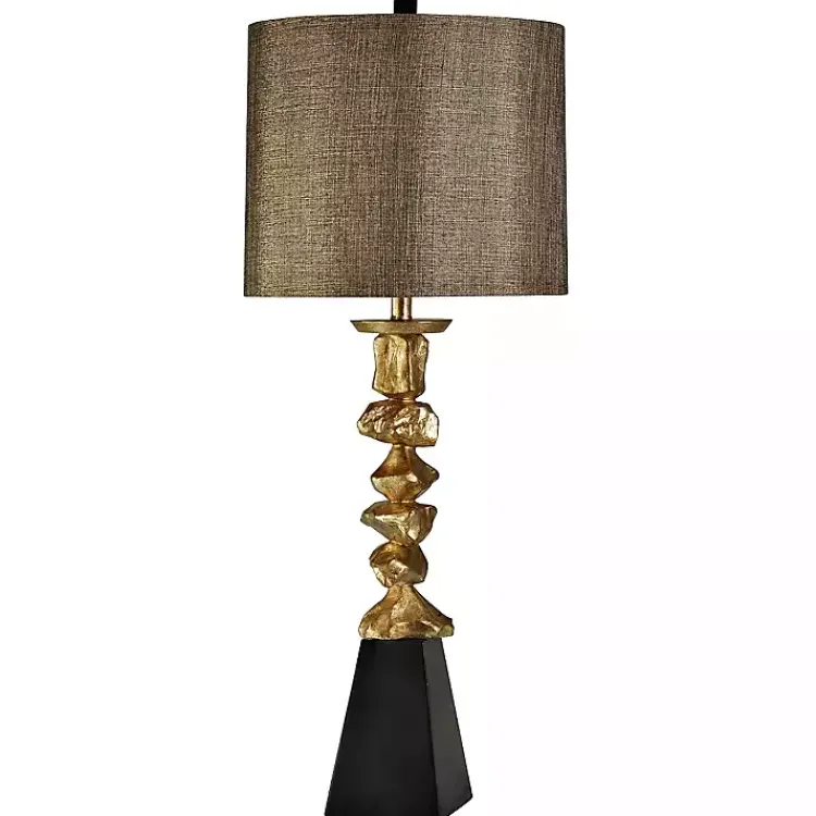 Kirklands Home Vintage Gold Nugget Table Lamp Brown Clearance