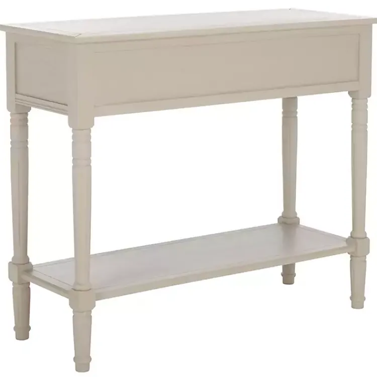 Kirklands Home Vintage 2-Drawer Samantha Console Table Gray Best
