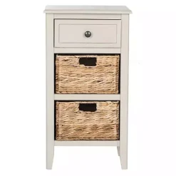 Kirklands Home Vintage Wood Baskets Everly Accent Table Gray Online