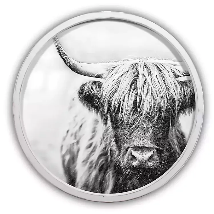 Kirklands Home Vintage Highland White Framed Art Print Clearance