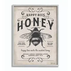 Kirklands Home Vintage Honey Bee Framed Wall Plaque Ivory Online