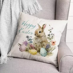 Pillows>Kirklands Home Vintage Hoppy Easter Floral Indoor/Outdoor Pillow