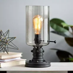 Kirklands Home Vintage Industrial Edison Bulb Uplight Gray Clearance