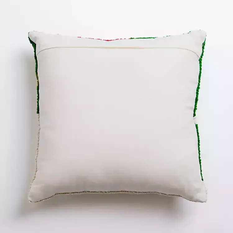 Christmas Pillows>Kirklands Home Vintage Jolly Santa Hooked Christmas Pillow