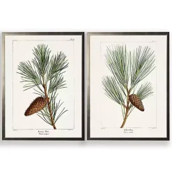 Kirklands Home Vintage Pine Leaves Framed Art Prints, Set of 2 Hot
