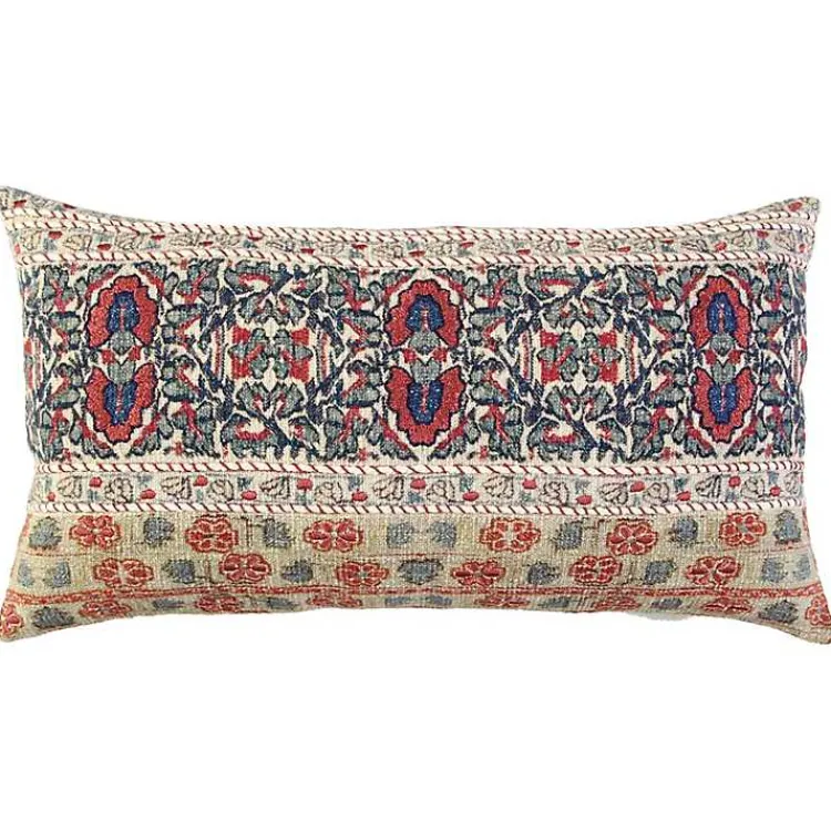Pillows>Kirklands Home Vintage Prints Cotton Lumbar Pillow Multi