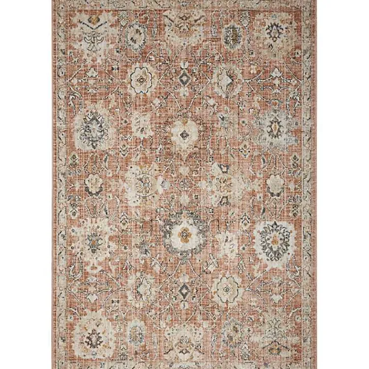 Kirklands Home Vintage Rust Oushak Area Rug, 5x7 New