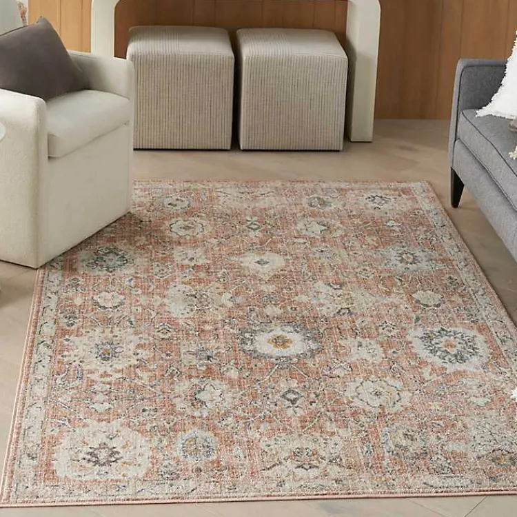 Kirklands Home Vintage Rust Oushak Area Rug, 5x7 New