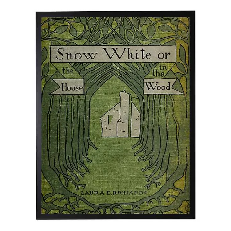 Kirklands Home Vintage Snow White Book Cover Framed Wall Art Green