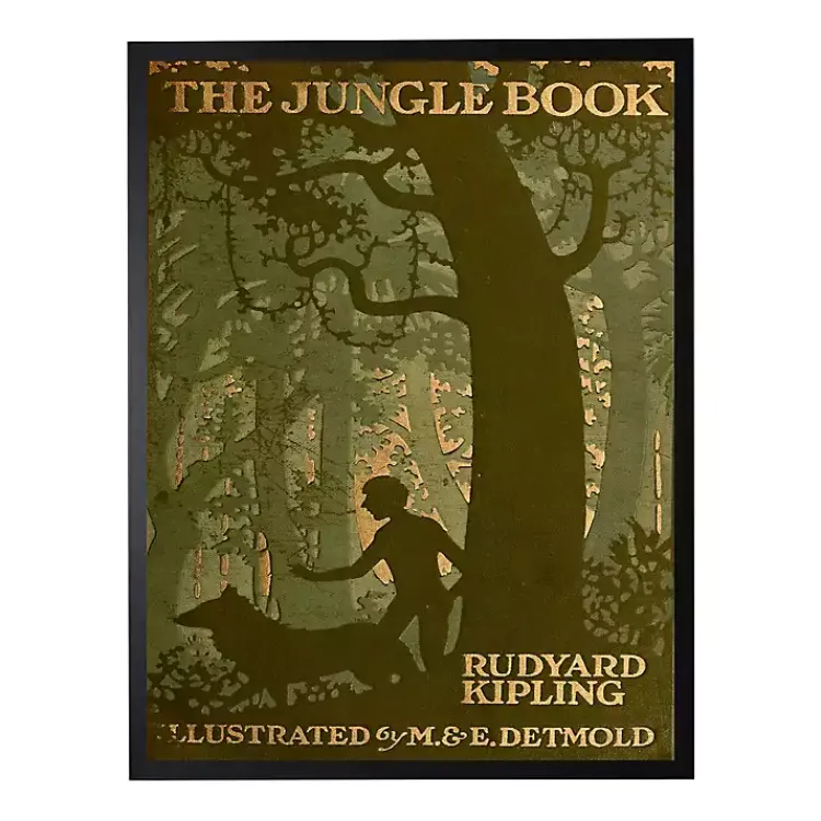 Kirklands Home Vintage The Jungle Book Cover Framed Wall Art Green Outlet