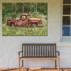 Kirklands Home Vintage Truck Outdoor Canvas Art Print, 40x30 in. Discount