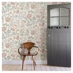 Kirklands Home Vintage Woodland Floral Peel & Stick Wallpaper