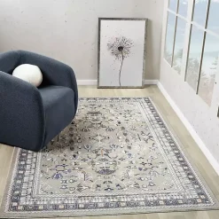 Kirklands Home Vista Blue Beige Area Rug, 7x9 Discount