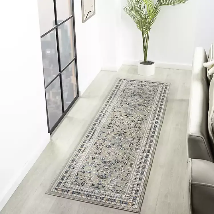 Kirklands Home Vista Blue Beige Runner, 2x7