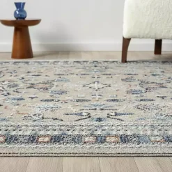 Kirklands Home Vista Blue Beige Runner, 2x7