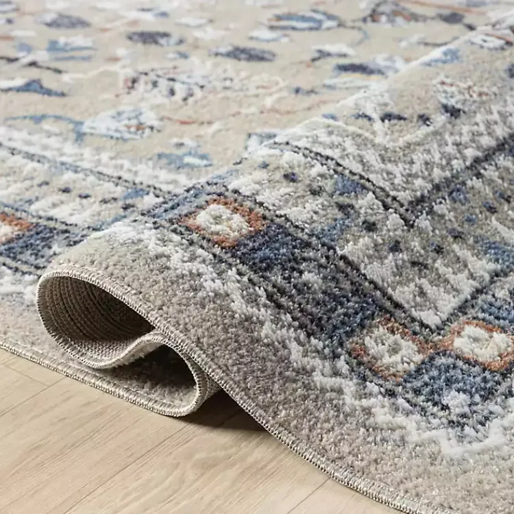 Kirklands Home Vista Blue Beige Runner, 2x7