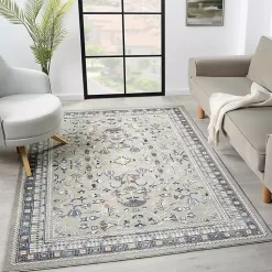 Kirklands Home Vista Blue Beige Runner, 2x7
