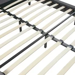 Kirklands Home Viv Charcoal Diamond Tufted Queen Bed Frame Gray Best
