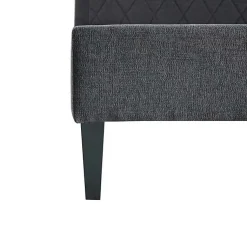 Kirklands Home Viv Charcoal Diamond Tufted Queen Bed Frame Gray Best