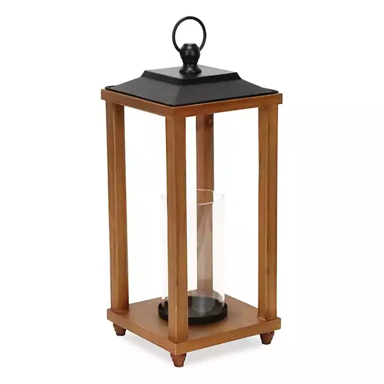 Lanterns>Kirklands Home Vivora Wooden Open Lantern, 20.5 in.