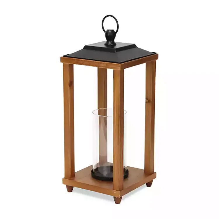 Lanterns>Kirklands Home Vivora Wooden Open Lantern, 20.5 in.