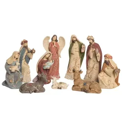 Christmas Decorations>Kirklands Home Waffle Weave 10-pc. Nativity Set Multi