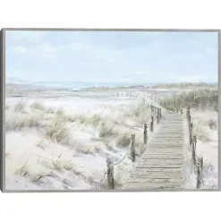 Kirklands Home Walk To The Coast Framed Canvas Art Print Multi New
