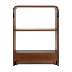 Kirklands Home Walnut Kato Single Drawer Wall Shelf Brown Best