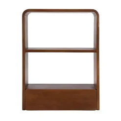 Kirklands Home Walnut Kato Single Drawer Wall Shelf Brown Best