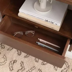 Kirklands Home Walnut Kato Single Drawer Wall Shelf Brown Best